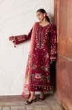 Hussain Rehar - 3PC Dhanak Embroidered Shirt With Wool Printed Dupatta and Trouser - SS01076