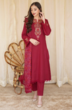 Asling - Winter 3PC Dhanak Embroidered Suit - SS0412