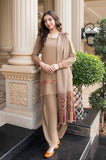 Aisling - 3PC Unstitched Dhanak Embroidered Shirt with Pashmina Printed Shawl and Plain Trouser - SS01158