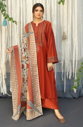 Urge - Winter 3PC Dhanak Embroidered Suit - SU0025