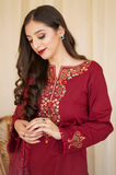 Asling - Winter 3PC Dhanak Embroidered Suit - SS0412