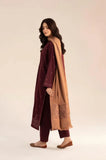 Sapphire - 3PC Dhanak Embroidered Shirt With Wool Embroidered Dupatta and Trouser - SS01054