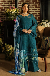 KAHF - Summer 3PC Lawn ChickenKari Embroidered Suit - SS0622