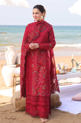 IMROZIA - Winter 3PC Dhanak Embroidered Suit - SS0484