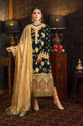 LAAM -Winter 3PC Velvet Embroidered Suit - SS0568