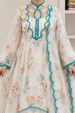 BlueFery - 3PC Lawn Printed Frock With Lawn Dupatta and Trouser - SS0922