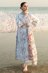Summer 3PC Chikankari Lawn Embroidered Suit- SS0303