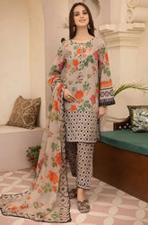 Aneelas - 3PC Lawn Printed Shirt with Lawn Printed Dupatta and Trouser - SS0854