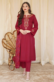 Asling - Winter 3PC Dhanak Embroidered Suit - SS0412