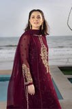 AZURE - 3PC Summer Lawn Embroidered Shirt with Chiffon Embroidered Dupatta and Trouser - SS0795