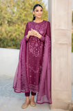 Cross Stitch - 3PC Dhanak Embroidered Shirt With Organza Embroidered Dupatta and Trouser - SS0905