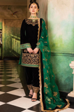 Boraque -Winter 3PC Velvet Embroidered Suit - SS0173