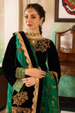 Boraque -Winter 3PC Velvet Embroidered Suit - SS0173