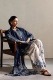 Iznik - 3PC Unstitched Silk Embroidered Shirt with Digital Printed Shawl and Trouser - SS01162
