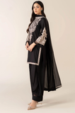 Maria B - Winter 3PC Dhanak Embroidered Suit - SS0414