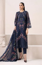 Maria B - Summer 3PC Lawn ChickenKari Embroidered Suit - SS0623