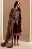 JAZMIN - Winter 3PC Velvet Embroidered Suit - SS0531