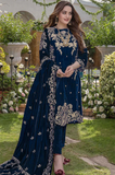 Boraque -Winter 3PC Velvet Embroidered Suit - SS0567