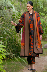 Baroque - Winter 3PC Khaddar Digital Printed Dress - SSU0441