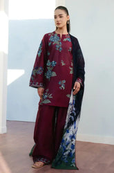 Summer 3piece Lawn Embroidered Suit - SS0759