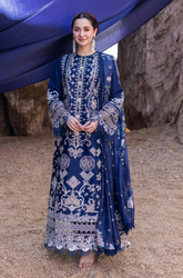 Qalamkar - Summer 3PC Lawn Embroidered Suit - SA0114