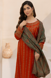 Mohagni - Winter 3PC Dhanak Embroidered Suit - SS0416