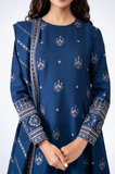 Limelight - 3PC Dhanak Embroidered Shirt With Dhanak Embroidered Dupatta and Trouser - SS0998