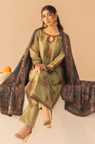 Mohagni- Winter 3PC Dhanak Embroidered Suit - SU0074