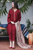 Aisling - 3PC Dhanak Embroidered Shirt With Dhanak Embroidered Dupatta and Trouser - SS0877