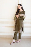 Aisling - 3PC Dhanak Embroidered Shirt With Dhanak Embroidered Dupatta and Trouser - SS0868