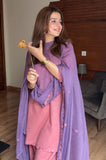 LAAM - 3PC Summer Lawn Embroidered Shirt with Chiffon Embroidered Dupatta and Trouser - SS0801