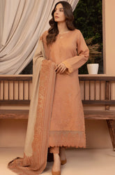 Binilyas - 3PC Dhanak Embroidered Shirt With Dhanak Printed Dupatta and Trouser - SS01072