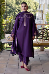 Urge - 3PC Dhanak Embroidered Shirt With Dhanak Embroidered Dupatta and Trouser - SS01064