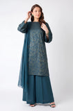 Bareeze - 3PC Dhanak Embroidered Shirt With Chiffon Embroidered Dupatta and Trouser - SS01080