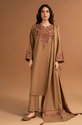 Pezwan - Winter 3PC Dhanak Embroidered Suit - SS0418