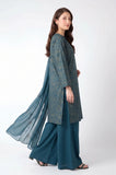 Bareeze - 3PC Dhanak Embroidered Shirt With Chiffon Embroidered Dupatta and Trouser - SS01080