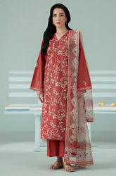 Seran - 3PC Dhanak Embroidered Shirt With Twill Printed Dupatta and Trouser - SS0897
