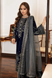 Jazmin - 3PC Velvet Embroidered Shirt With Organza Embroidered Dupatta and Trouser - SS0928