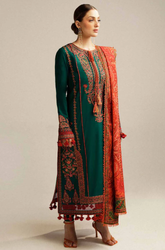 Hussain Rehar - Summer 3PC Lawn Embroidered Suit - SS02490
