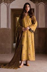 IZEL - Winter 3PC Dhanak ChickenKari Embroidered Suit - SS0537