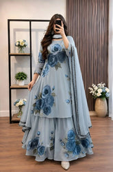Shahijora - 3PC Lawn Maxi Style Printed Dress - SS0924