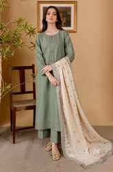 Sapphire - Summer 3PC Lawn Embroidered Suit - SS00050