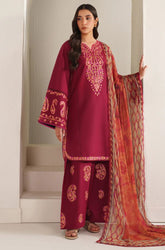 Summer 3Piece Lawn Embroidered Suit- SS0753