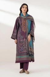 Summer 3PC Lawn Digital Printed Dress - SS0707