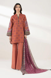 Summer 3PC Lawn Digital Printed Dress - SS0710