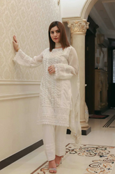 Maria.B - 3PC Lawn Embroidered Suit - SA0126