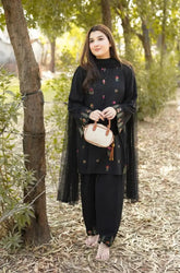 ANEELAS - 3PC Lawn Embroidered Shirt with Chiffon Dupatta and Trouser - SS0737