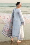 QALAMKAR - 3PC Lawn Chikankari Embroidered Shirt with Chiffon Printed Dupatta and Trouser- SS0303