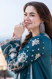 QALAMKAR - 3PC Lawn Embroidered Shirt with Cotton Net Embroidered Dupatta and Trouser - SS0757
