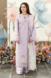 Qalamkar - 3PC Lawn Chikankari Embroidered Shirt with Slub Net Printed Dupatta and Trouser - SA0116